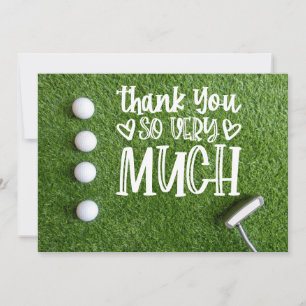 Golf merci beaucoup avec golf ball sur green