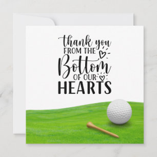 Golf merci beaucoup pour la balle de golf sur vert