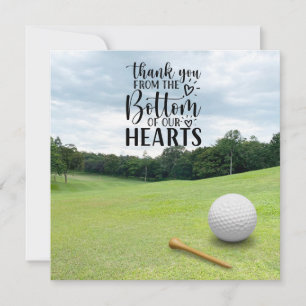 Golf merci beaucoup pour la balle de golf sur vert