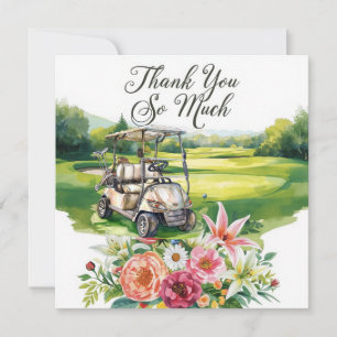 Golf merci texte pour golfer avec Fleurs