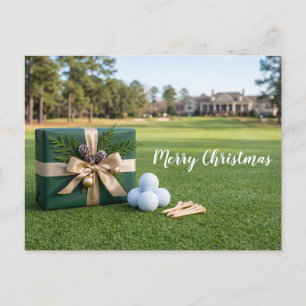 Golf Merry Christmas card to golfer