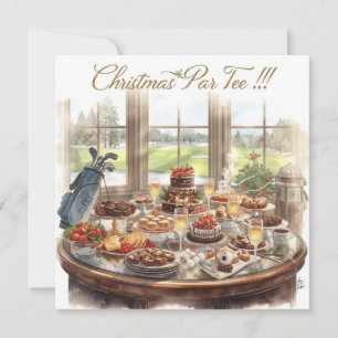 Golf Merry Christmas from Golf Course Clubhouse Holiday Card