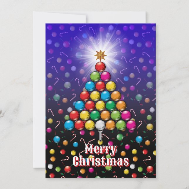 Golf Merry Christmas-Holiday Design Holiday Card (Front)