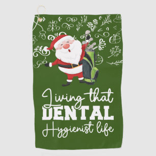 Golf Merry Christmas Santa Claus for Dentist Towel