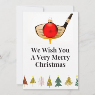 Golf Merry Christmas to Golfer with Ornament Holiday Card