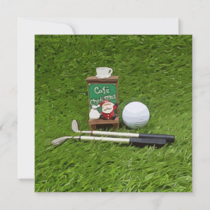 Golf Merry Christmas to Golfer with Santa Claus  Card