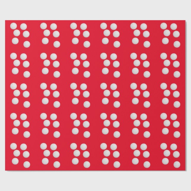 Golf Merry Christmas with golf ball  Santa claus Wrapping Paper (Flat)