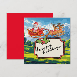Golf Merry Christmas with Santa Claus