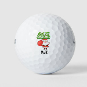Golf Merry Christmas with Santa Claus  Balls