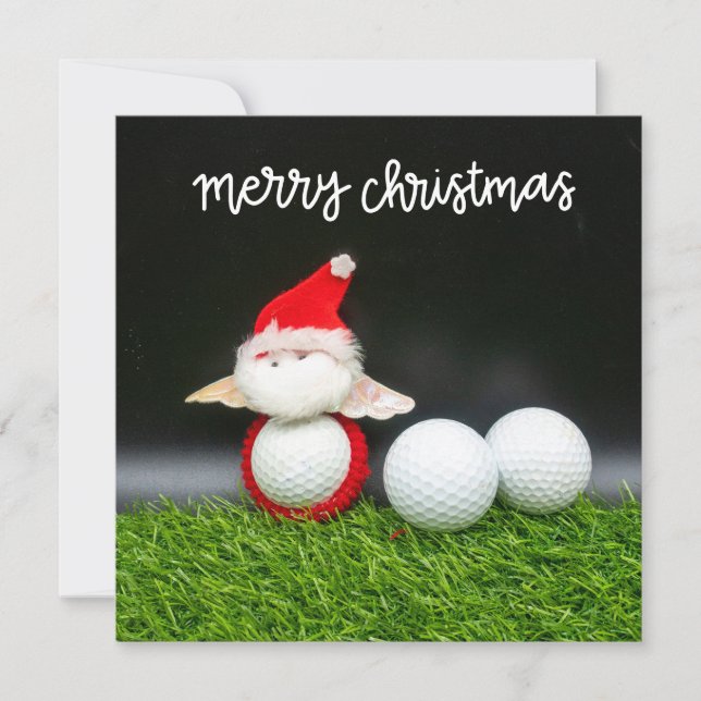 Golf Merry Christmas with Santa Claus for golfer  (Front)