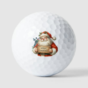 Golf Merry Christmas with Santa Claus  Golf Balls