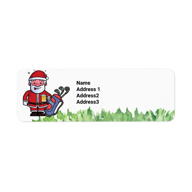 Golf Merry Christmas with Santa happy holidays (Front)