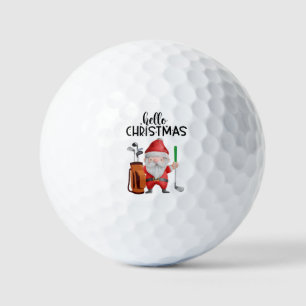 Golf Merry Christmas with Santa playing golf  Balls