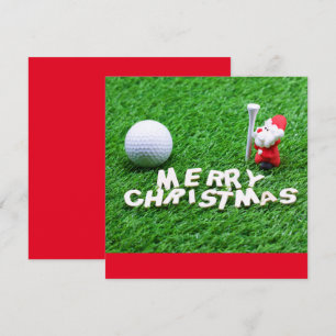 Golf Merry Christmas with Santa playing golfer  