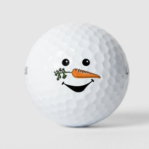 Golf Merry Christmas with Snowman Funny  Balls