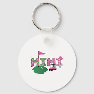 Golf Mimi Hole In One Golf 1st Birthday Party  Keychain