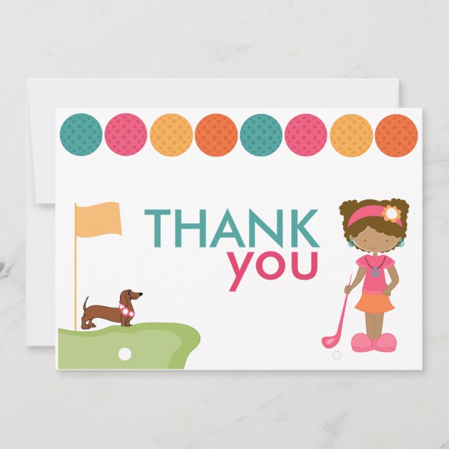 Golf miniature pour enfants Anniversaire Merci (Devant)
