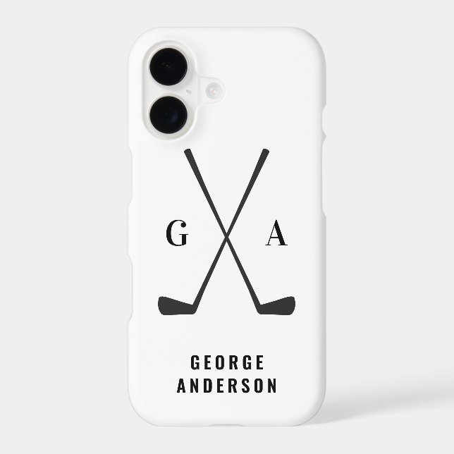 Golf modern typography initials monogram elegant  (Back)