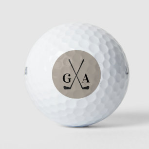 Golf modern typography initials monogram elegant  balls