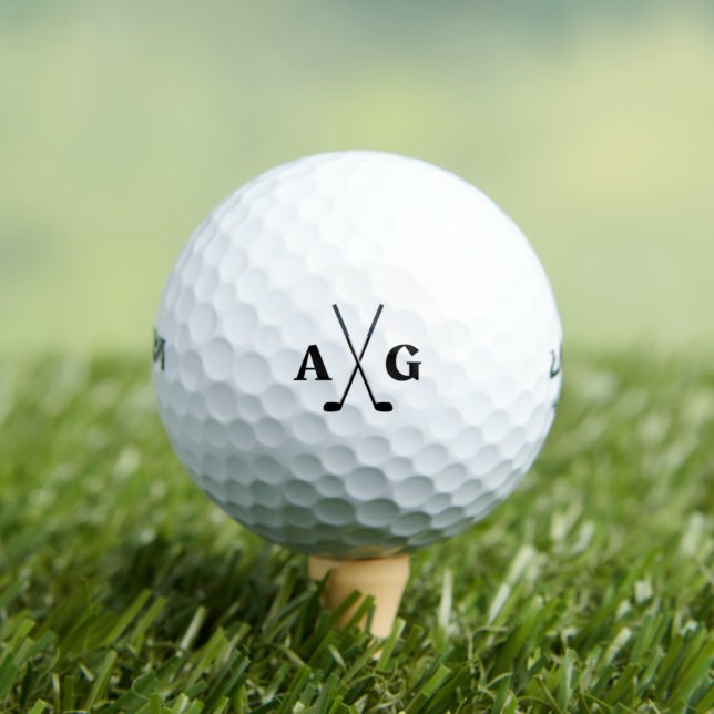 Golf modern typography initials monogram elegant  balls (Insitu Tee)