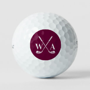 Golf modern typography initials monogram elegant  balls