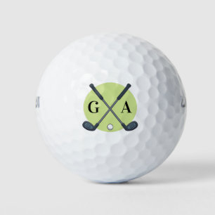 Golf modern typography initials monogram elegant  golf balls