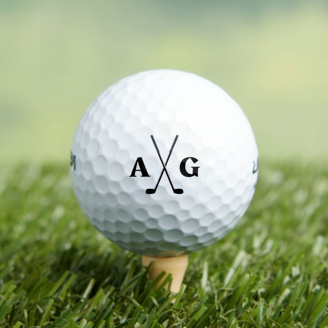 Golf modern typography initials monogram elegant  golf balls (Insitu Tee)