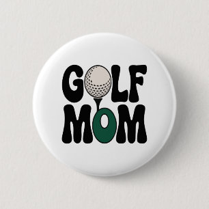 Golf Mom 2 Inch Round Button