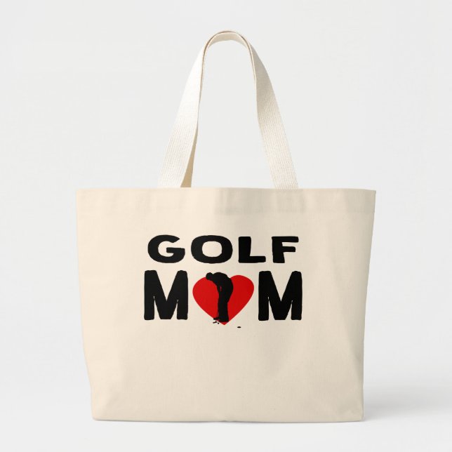 Golf Mom Large Tote Bag (Front)