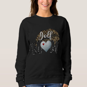 Golf Mom Leopard Print Lips Golf Player Mom Sweatshirt
