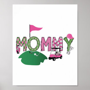 Golf Mommy Hole In One Golf 1st Birthday Party  Poster