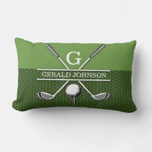Golf Monogram Design Throw Pillow