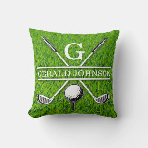Golf Monogram Design Throw Pillow