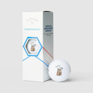 Golf monogram intial watercolor Golf bag logo Golf Balls