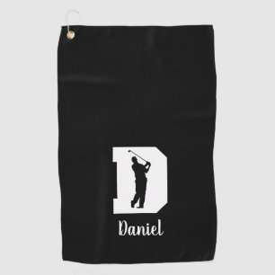 Golf Monogram Letter D Personalized Towel