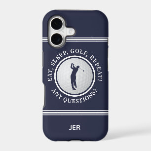 Golf Monogramme Bleu Nuit Citation Sport Hommes