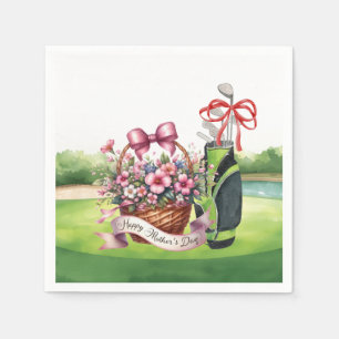 Golf Mother's Day flower basket Napkin