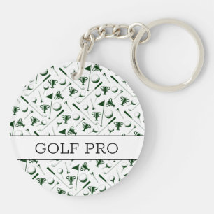 Golf Motif Golf Pro Keys vert blanc noir