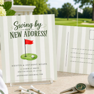 Golf Moving Announcement Postcard