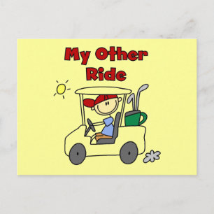 Golf My Other Ride Tshirts and Gifts Postcard