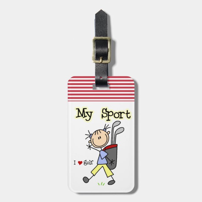 Golf My Sport Luggage Tag (Front Vertical)