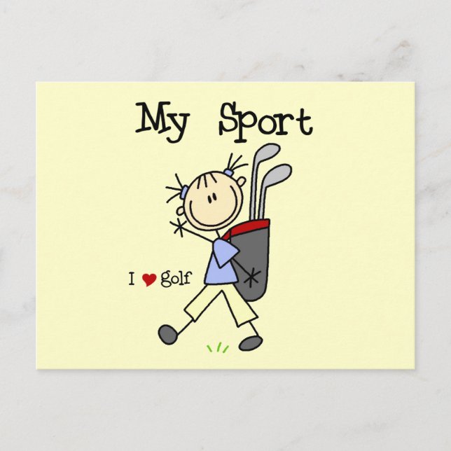 Golf My Sport T-shirts and Gifts Postcard (Front)