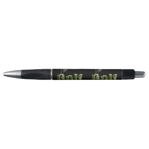 Golf Name Logo With Golf Clubs, Pen