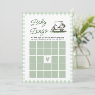 Golf New to the Club Baby Bingo Baby Shower Game Invitation