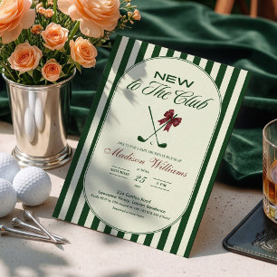 Golf "NEW TO THE CLUB" BABY Shower Invitation