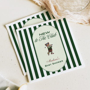 Golf "NEW TO THE CLUB" BABY Shower Napkin