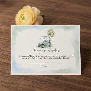 Golf New to the Club Modern Baby Shower Enclosure Card