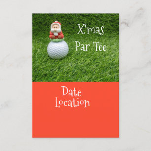 Golf Noël Invitation avec le Père Noël