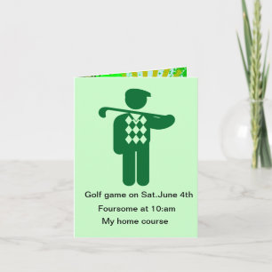 Golf note card