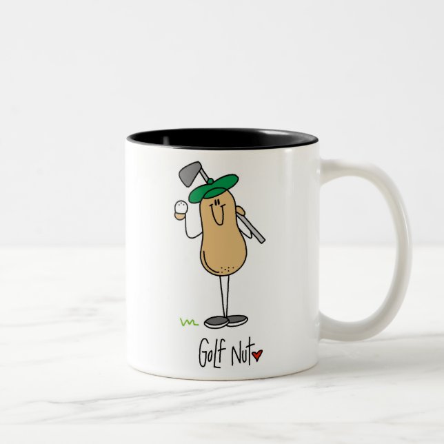 Golf Nut T-shirts and Gifts Two-Tone Coffee Mug (Right)
